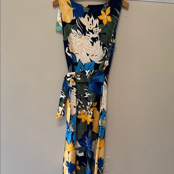 NEW Lands' End Women's Cotton Modal Sleeveless Tie Waist Maxi Dress - Picture 5 of 13